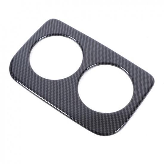 ABS Carbon Fiber Interior Rear Seat Cup Holder Cover For Subaru Crosstrek 23-24