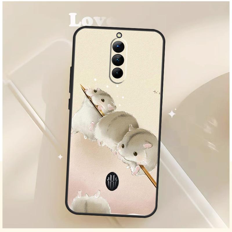 

Rabbit mouse Hamster Case For ZTE Nubia Red Magic 10S 6S 7S 8S 9S 6 7 Pro For RedMagic 8 9 10 11 Pro Plus Cover Red Magic 8 Pro