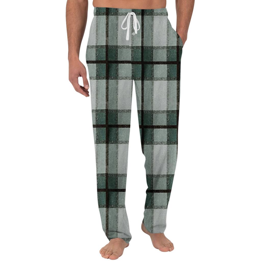 Men's Casual Pants with Pockets for Home Sleeping and Lounging
