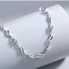 Vintage 925 Sterling Silver Zircon Bracelets For Women Fashion Korean Designer White Crystal Charm Bracelets Party Jewelry Gifts