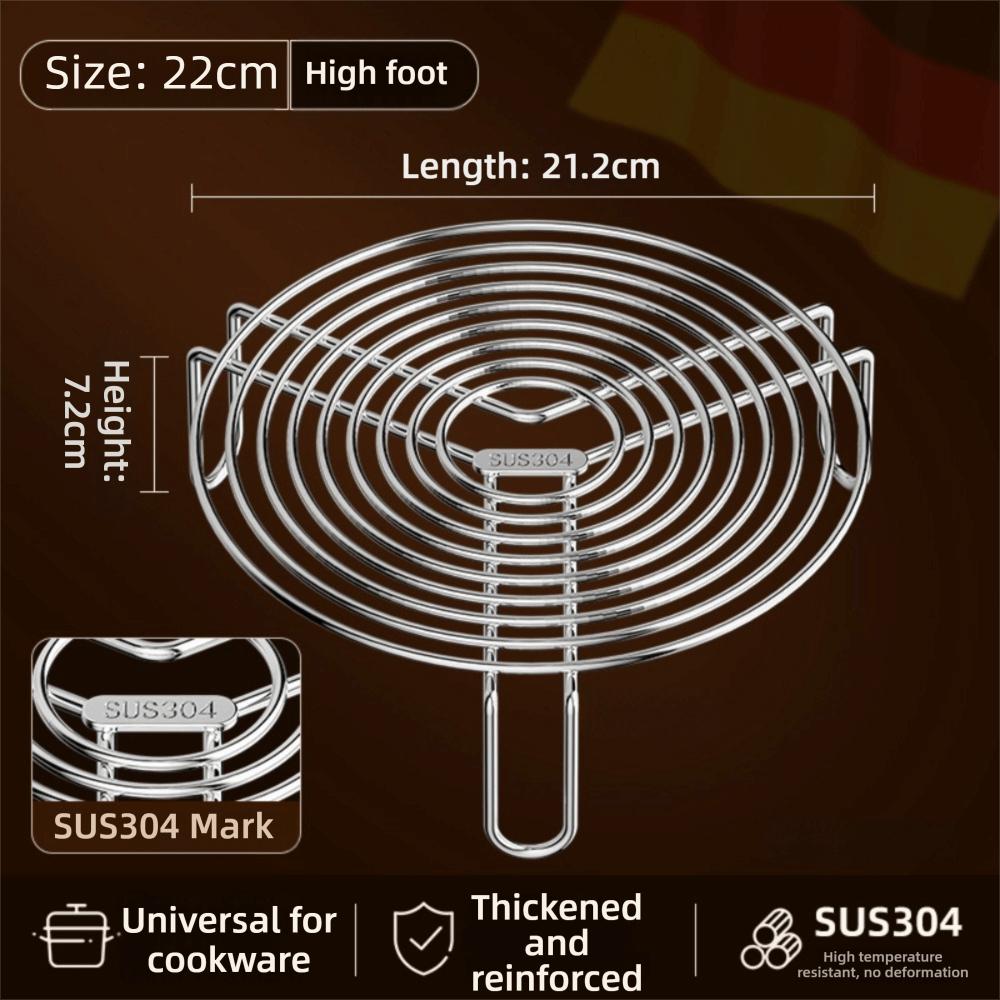 Tablettständer 304 Edelstahl Dampfgarrost Rund Multifunktions-Kochrost Topf Dämpfeinsatz Küchenzubehör
