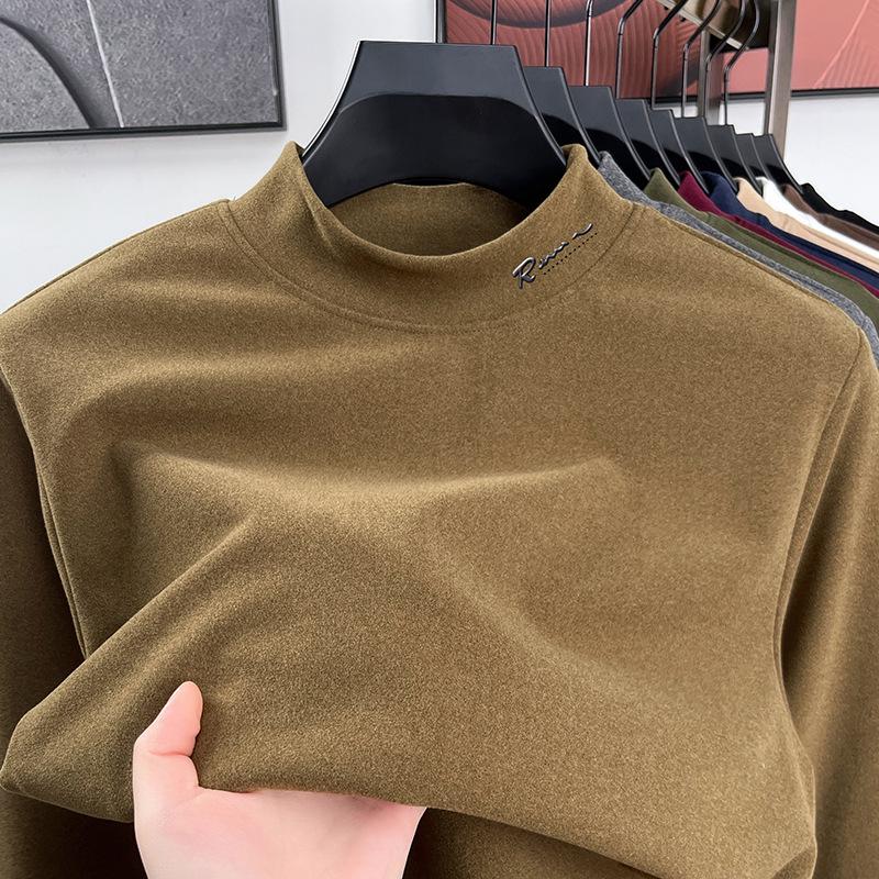 Men's Thermal Half-High Collar Thick Hoodie