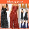 Elegant Womens Polka Dot Jumpsuit With Sleeveless And Wide Leg Pants Backless Design