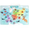 Plateau Magnétique Des Continents - Jeu Éducatif - J.A.D.E - 30 Pièces Animaux - BOIS FSC - 40x30 Cm - Dès 3 Ans