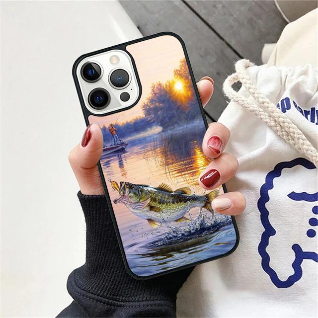 Pike Fish Fishing Bait Phone Case Back Cover for iPhone 17 Air 16 15 14 13 11 12 Pro Max PlusS Shell Coque