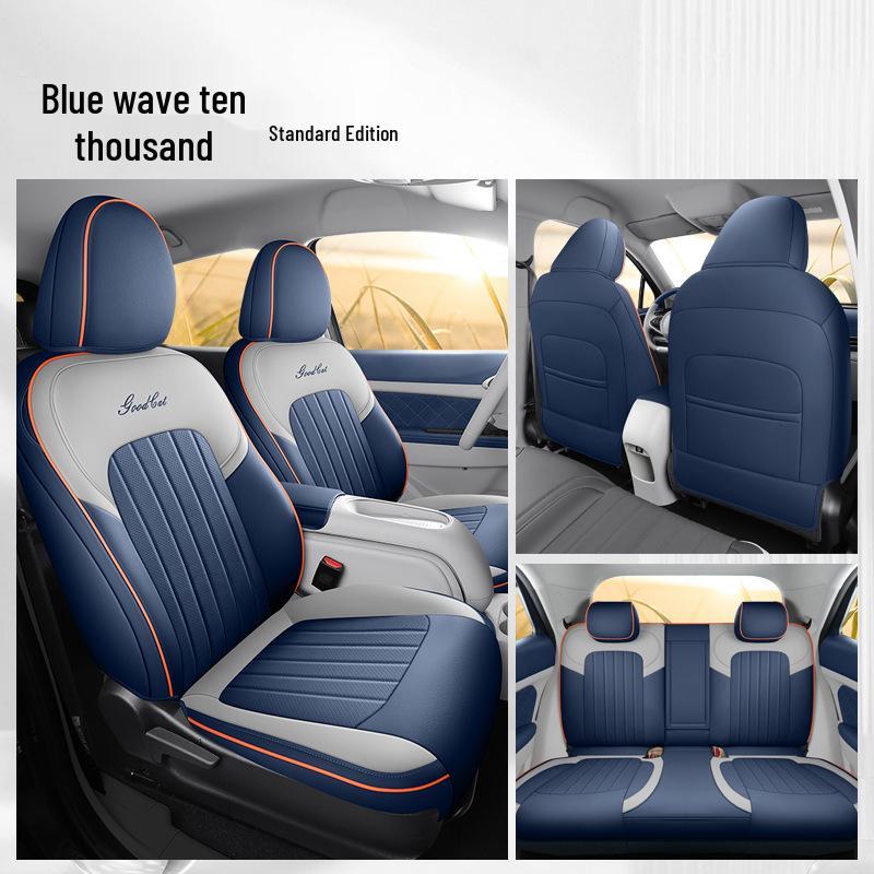 ORA Good Cat GT Universal Leather Car Seat Cover - Cartoon Design, Four Seasons, Full Surround