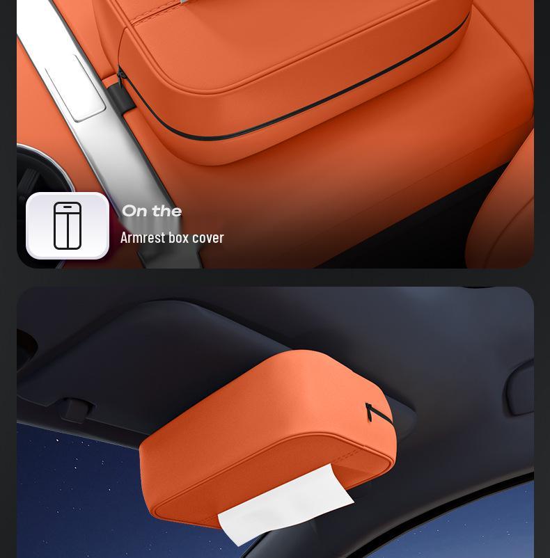 Enjoy S9T Car Tissue Box - 25 New Model Seat Hanging, Central Control Tissue Bag, Interior Decorative Supplies