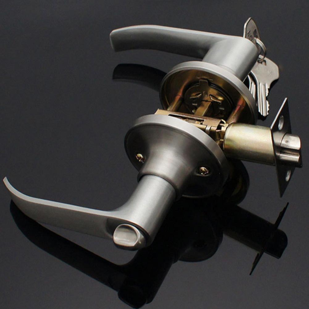 3-1PC Door Lever Lock with 3 Keys Entrance Door Handles Interior Lever Lock Door Knob Replacement for Bedroom Front Door Lock