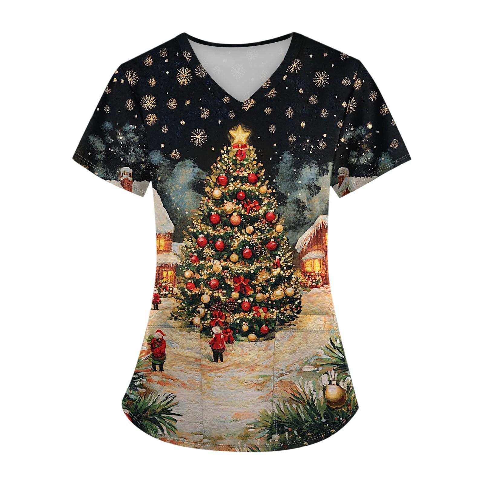 

Женский топ с карманом и коротким рукавом с крестом и V-образным вырезом XXXXXL чёрный