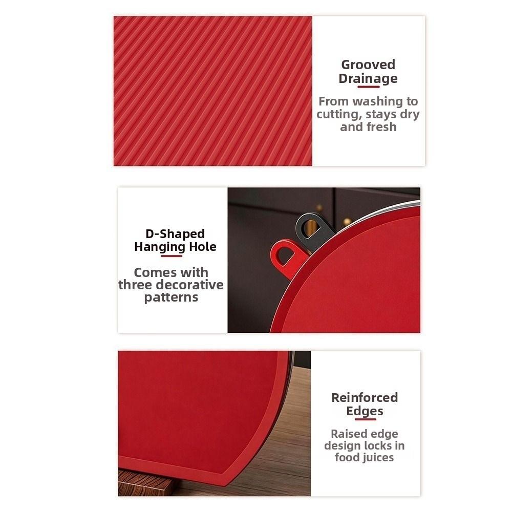 Mold-proof TPU Cutting Board Double Sided TPU Semi-Circular Cutting Board D-Shape Food Safe Kitchen Chopping Block Meat Chopping