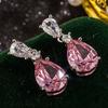 Elegant Pear-Shaped Glitter Diamond Teardrop Earrings: Versatile, High-End Jewelry for Women