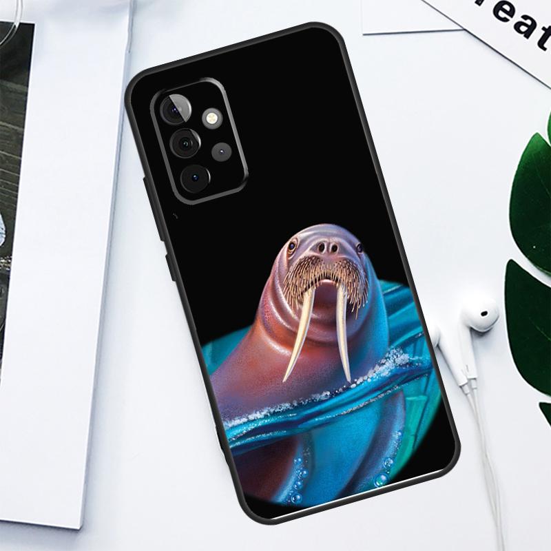 Cute Walrus For Samsung Galaxy A55 A54 A35 A15 A34 A14 A53 A33 A13 A05 A06 A16 A22 A32 A52 Phone Case