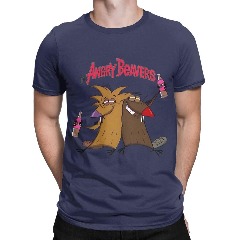 Angry Beavers Art Poster Funny 100 Cotton TShirt The Angry Beavers Tees Tops For Unisex