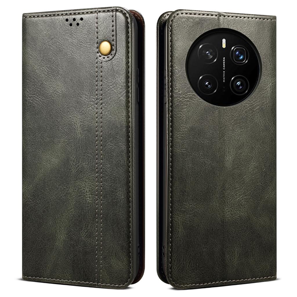 For Honor Magic7 Pro 5G Case Crazy Horse Texture Waxy Leather Wallet Stand Phone Cover