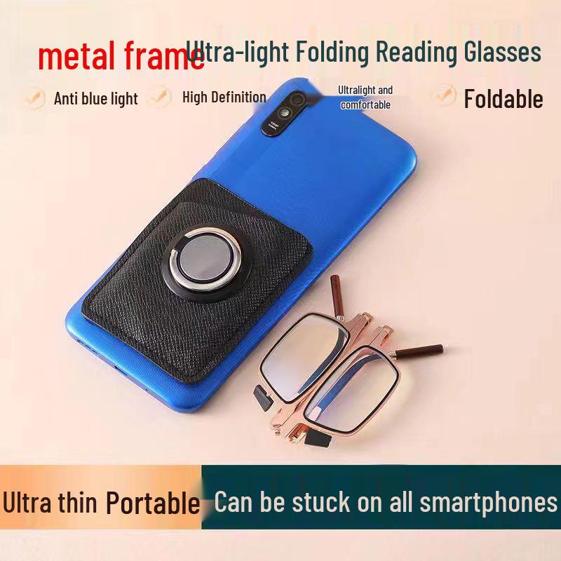 Ultralight Screwless Folding Reading Glasses – Anti-Blue Light, Ultra-Thin Stainless Steel Eyewear for Men and Women