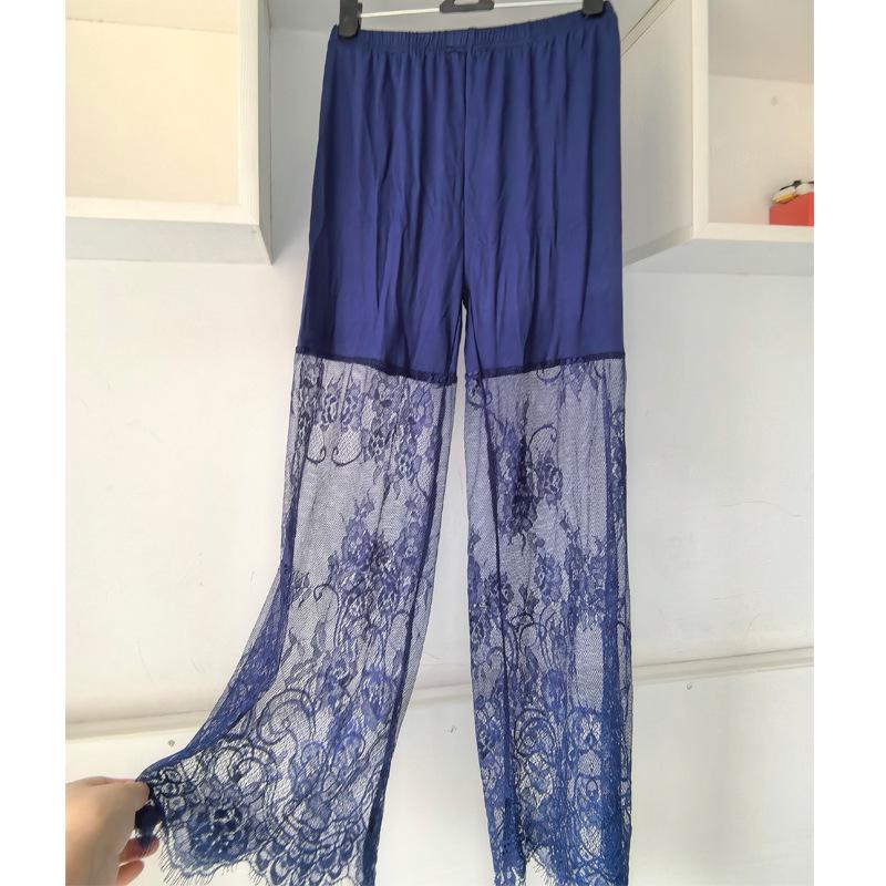 Women's Winter Velvet Lace Qipao Hanfu Pants: Breathable, Anti-Exposure Base Layer Pajamas