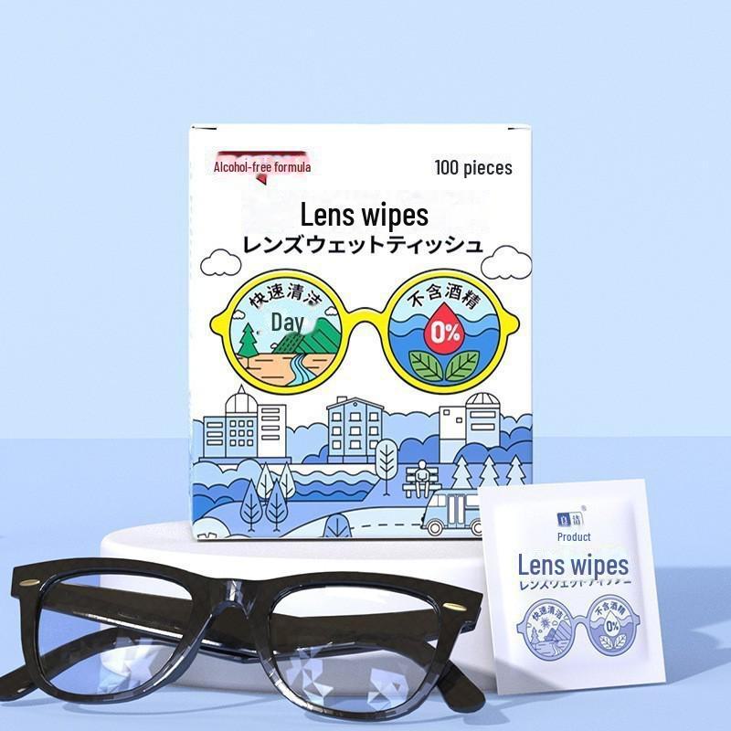 Anti-Fog Glasses Cleaning Wipes - Disposable Lens and Screen Cleaner