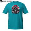 Red Samurai Skull T-Shirt – Undead Warrior with Katana and Rising Sun Design