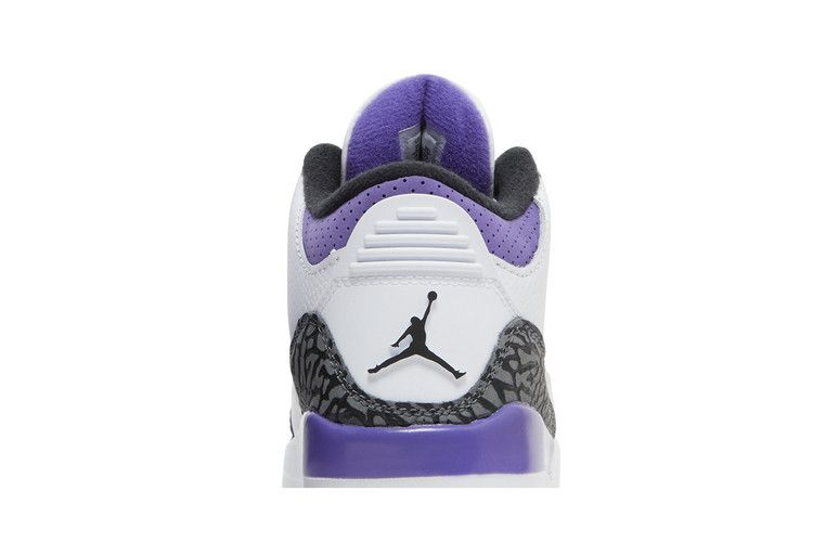 Kids' Sneakers Jordan 3 Retro Dark Iris (PS) White/Black/Dark Iris/Cement Grey