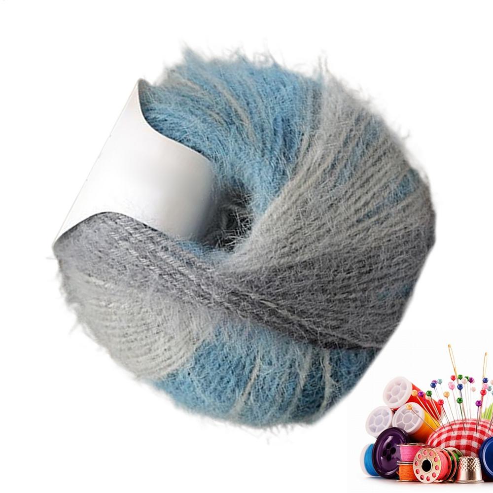 Yarn For Crocheting Wool Acrylic Blend Gradient Thread 2 X 100g Long Pile Beginner Crochet Yarn For Hobbyists Quilting Projects