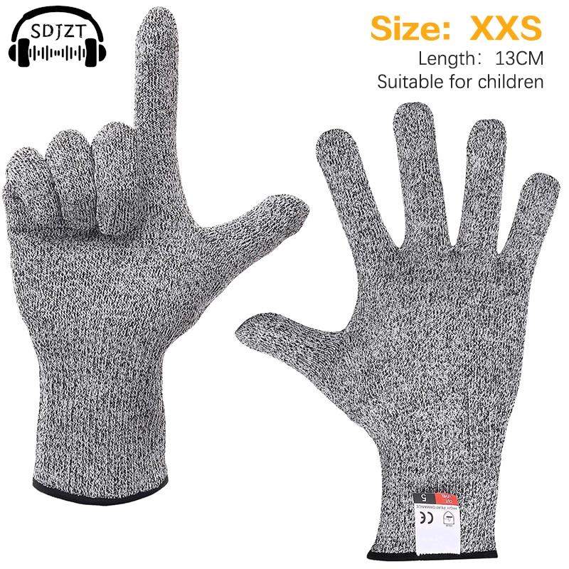 

1Pair Safety Anti Cut Glove Multi-Purpose XXS/XS/S/M/L/XL Industry Kitchen Gardening Anti-Scratch Anti-cut Glass Cutting Tool XXS