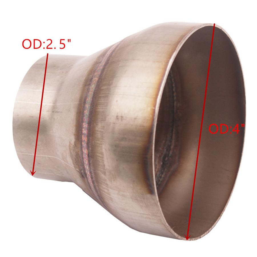 Universal Stainless Steel T201 Exhaust Piping pipe Reducer 4.0" O.D. to 2.5" O.D