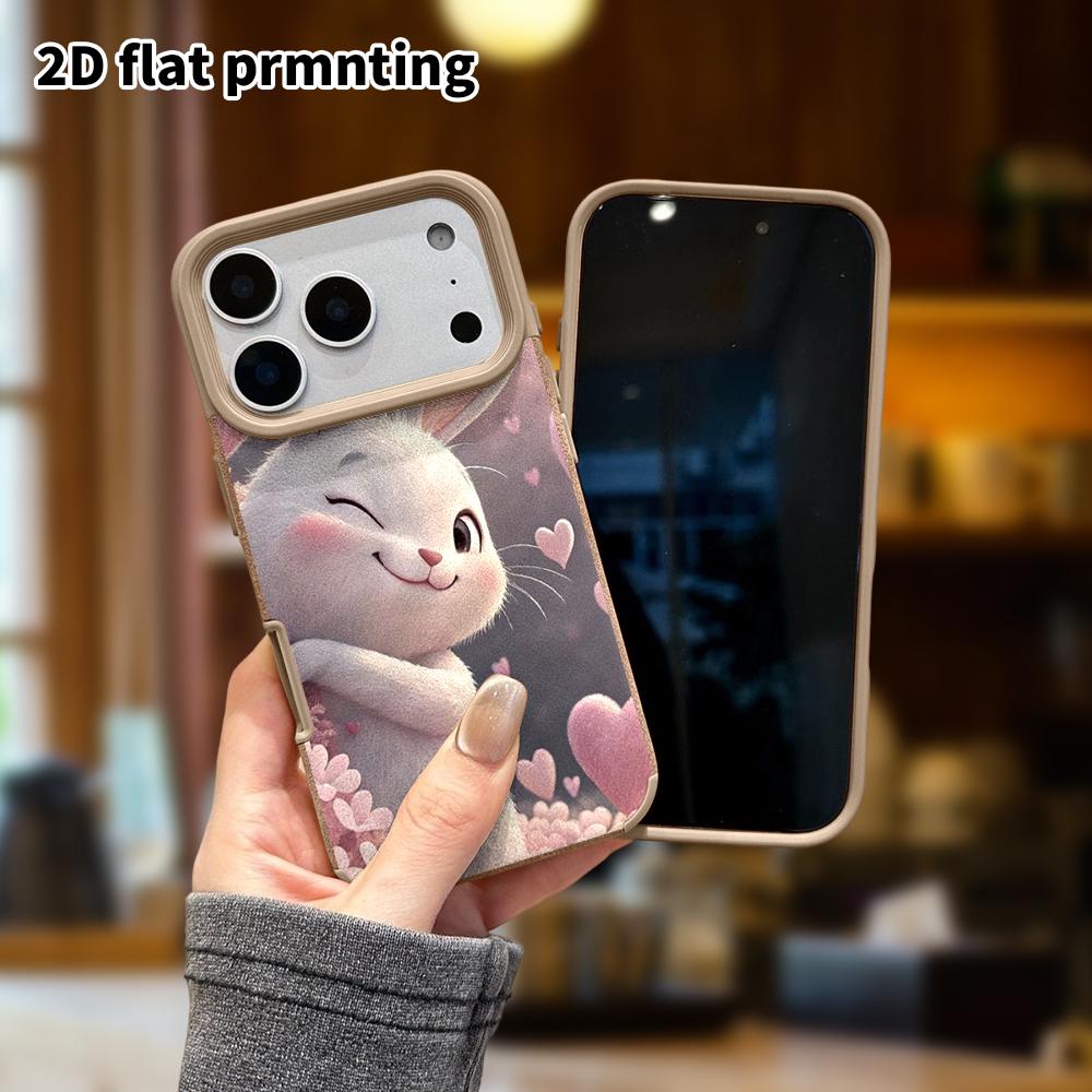 Phone Case: Lambskin 2D Flat Samsung Galaxy A34 A35 M05 M06 S20 S22 S21 FE Plus 5G protective case, winking long-eared bunny, Christmas and Halloween