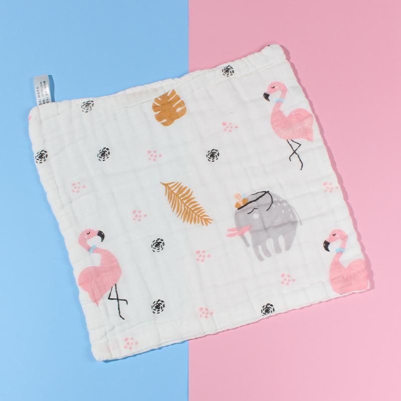 30x30cm Pure Cotton Bubble Cotton Gauze Square Towel Kindergarten Type A Baby Saliva Towel Infant Small Towel 6 Layers