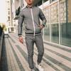 Trening Bărbați Seturi cu fermoar Seturi 2 piese Hanorac+pantaloni Pulover Îmbrăcăminte sport Costum pentru bărbați Haine ocazională pentru bărbați Set două piese
