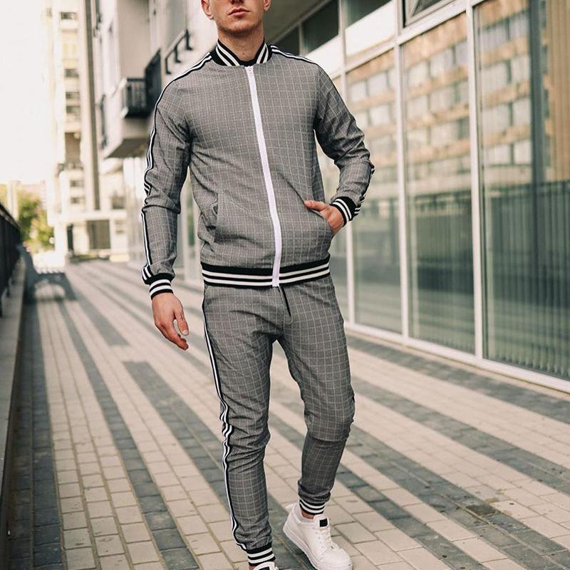 Trening Bărbați Seturi cu fermoar Seturi 2 piese Hanorac+pantaloni Pulover Îmbrăcăminte sport Costum pentru bărbați Haine ocazională pentru bărbați Set două piese