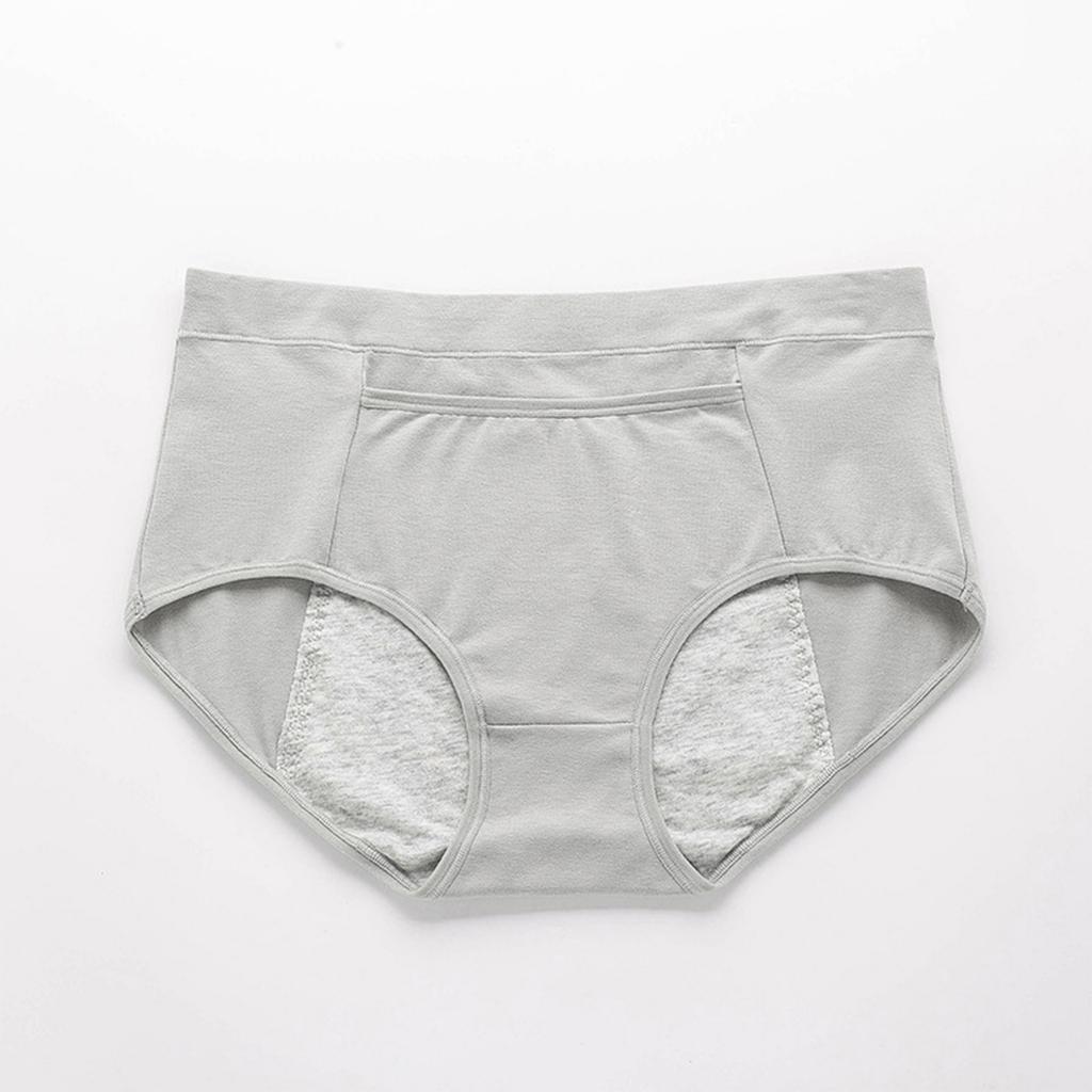 Women's Pocket High Waist Breathable Physiological Plus Size Underwear Menstrual Hygiene Pants