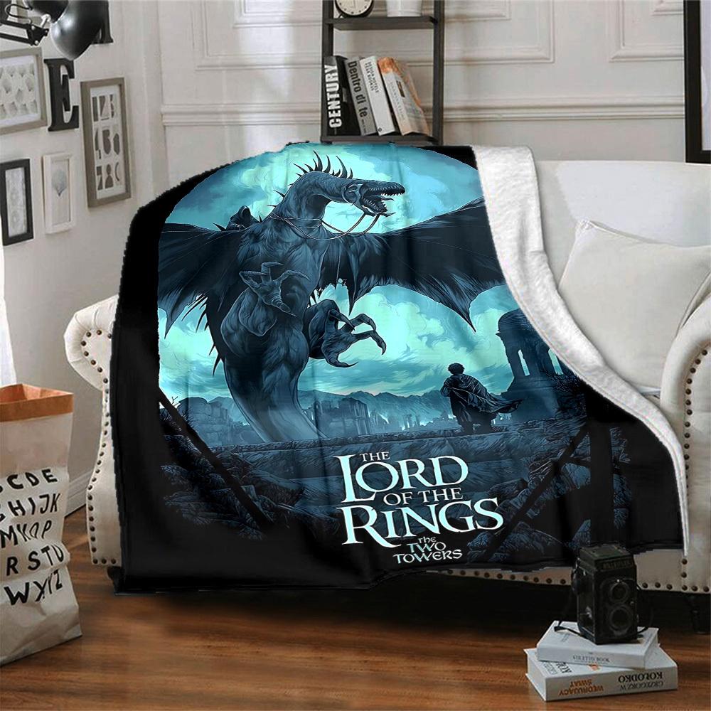 1pc The Lord of the Rings Flannel Blanket, Soft Skin Friendly with Digital Printing, Various Sizes Available for Family, Friends, Birthday