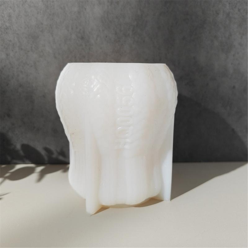 Silicones Dried Flower Vase Mold with Cable Knit Pattern Creative Art Project Tool For Tabletop Displays And Crafts