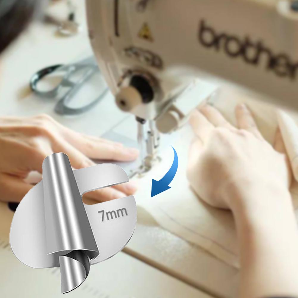 Sewing Machine Hemmer Foot Universal Hemming Puller Tube Spiral Presser Foot Stainless Steel DIY Crafts Sewing Tools Accessories