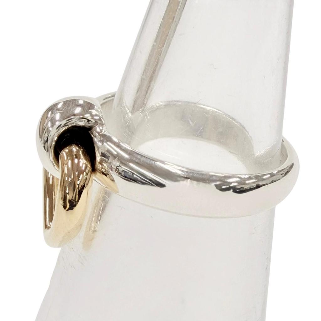 Excellent HERMES Ring ring Heart Knock Ring combination Silver 925 Women Used