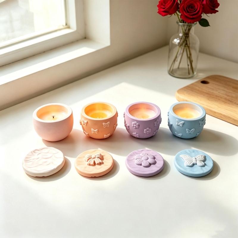 Silicone Container Casting Molds Two-Part for Creating a Matching Lid and Body with Waxes, Plasters, or Resins Crafts