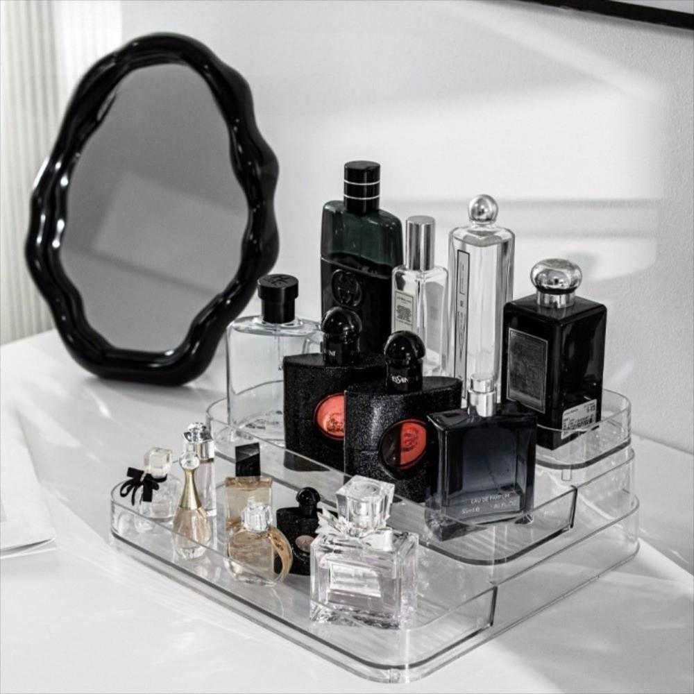 3 Tier Desktop Perfume Shelf PET Skin Care Product Storage Rack Bathroom Makeup Organizer Home