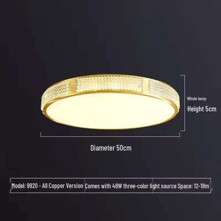 Gold Modern Minimalist Ultra-Thin Nordic LED Ceiling Light for Bedroom