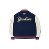 MLB Base Logo Baseball Jerseys Unisex Blue White Baseball Collar Moderate Straight Fit 3AJP38016-00NYD