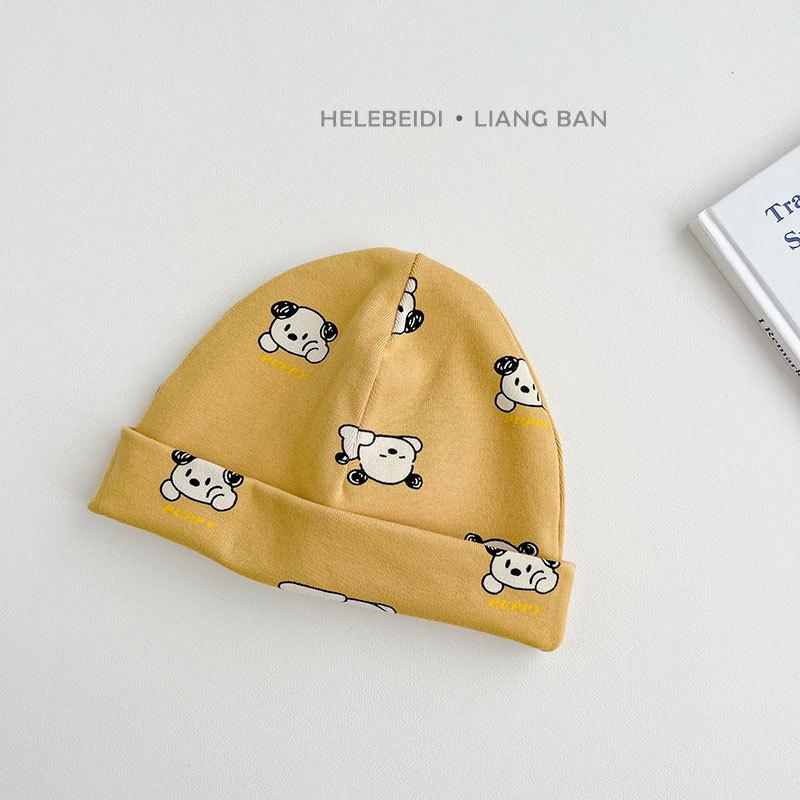 Babymütze aus reiner Baumwolle zum Schutz der Fontanelle - Süßes Prinzessinnen-Design, Doppellagig für Frühling, Herbst und Winter