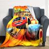 1Pc Monster Truck Adventure Blanket Soft And Comfortable Casual Warm Camping Travel Christmas Halloween Xmas Gift M924579