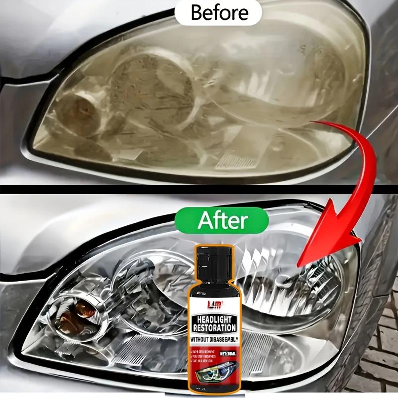 Car Headlight Repair Paste, Easy-to-use Headlight Maintenance Kit, Repair Oxidized, Yellowed, and Blurry Car Headlights,