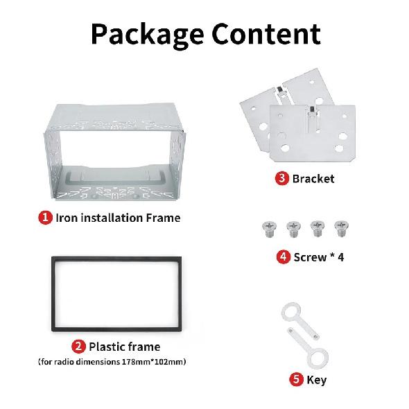 Double 2 Din Car Stereo Radio DVD Player Dash tallation Frame Mounting Kit