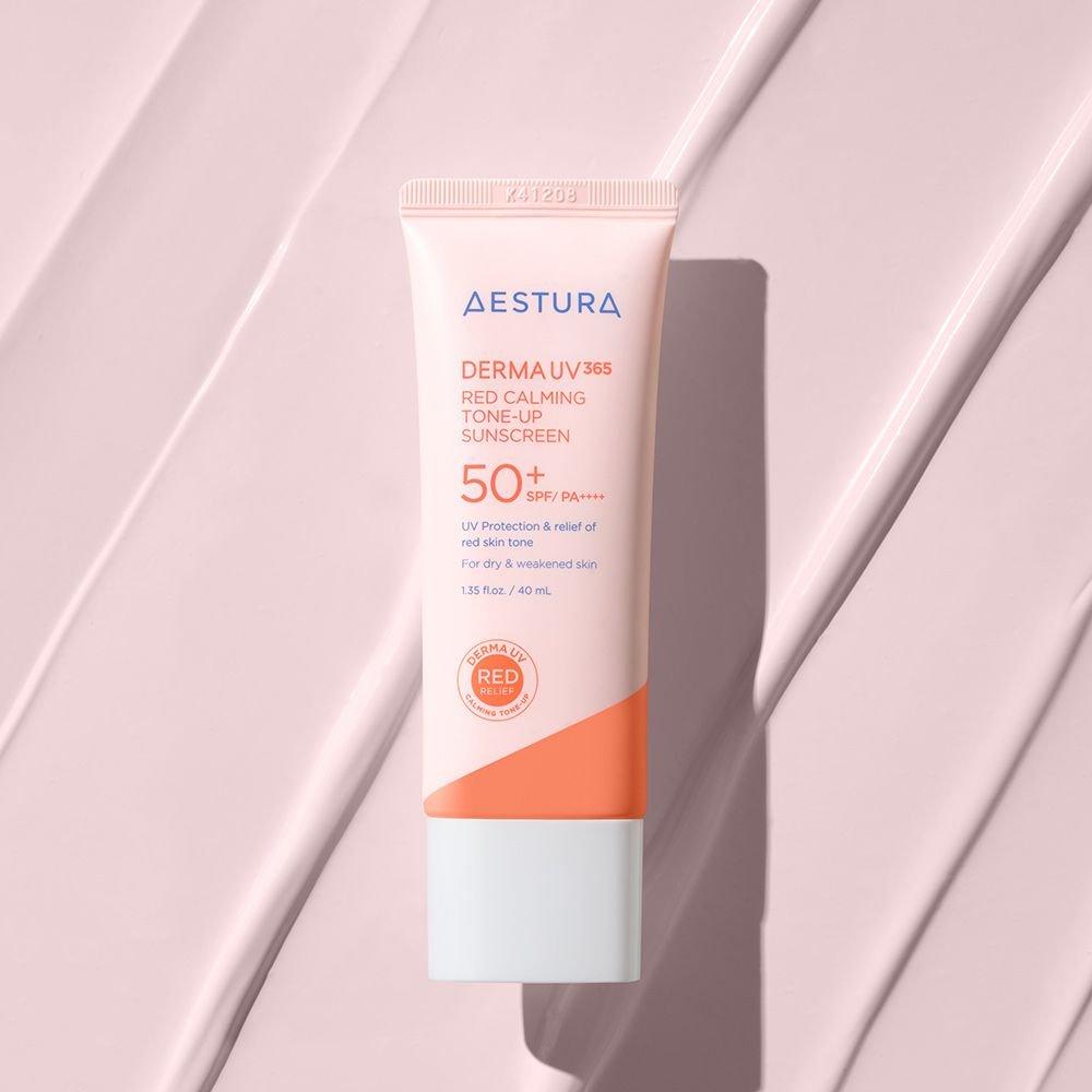 Derma UV365 Red Soothing Tone-Up Sun Cream SPF50+ PA++++ 40ml 2 Pieces