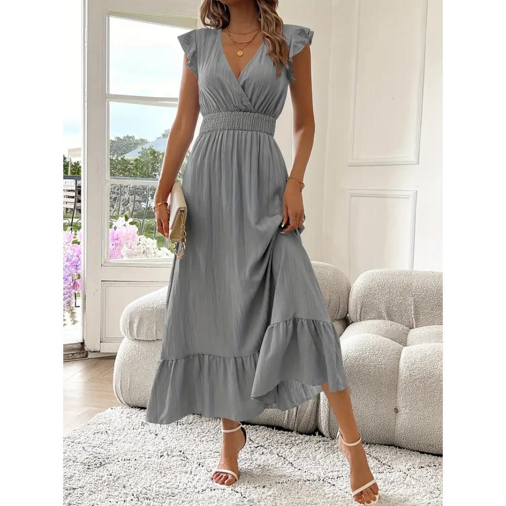 

New Style Long Summer Short-sleeved Women s Dress 3XL