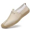 Classic Brand Men's Suede Leather Shoes Soft Soles Comfortable Loafers for Daily Commuting and Men's Driving Work Shoes