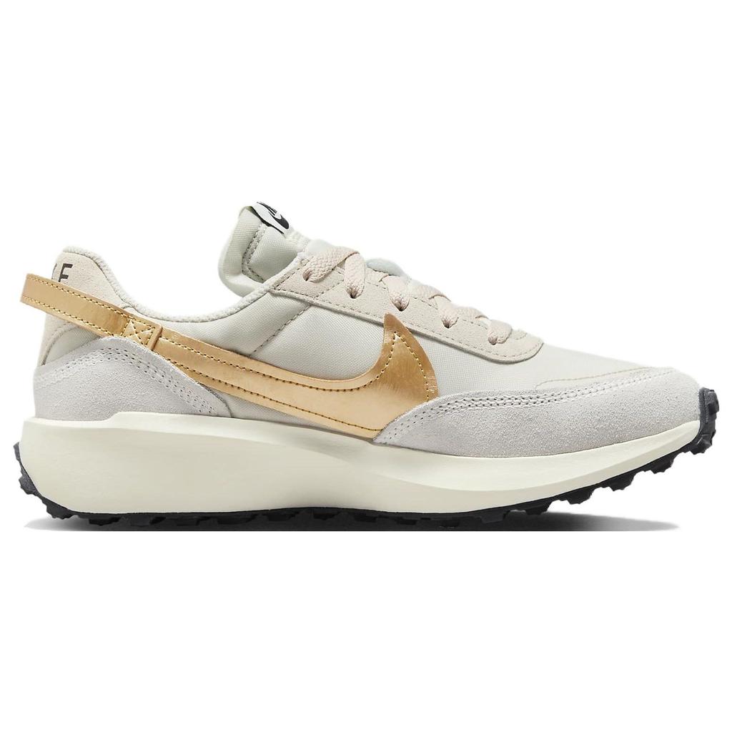Nike  Waffle Debut Light Orewood Brown Metallic Gold Women Sneakers Cream Sail Black FD0555-100