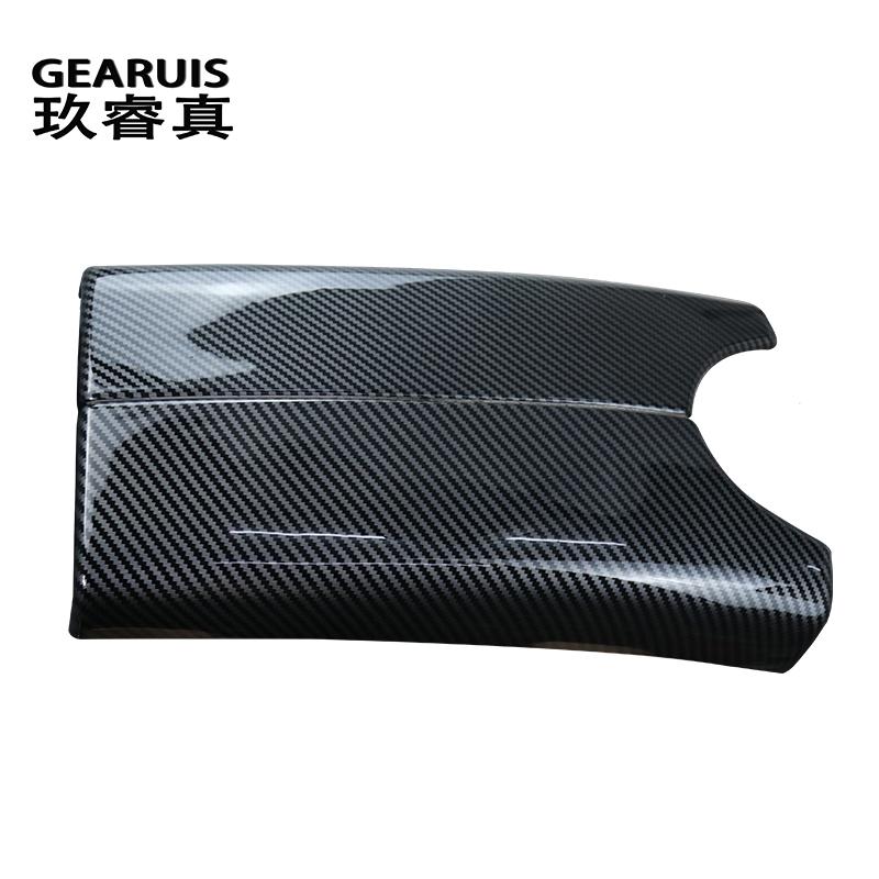 Από ανθρακόνημα Κεντρική κονσόλα αυτοκινήτου Πάνελ καπακιού Υποβραχιόνιο Κουτί Περικοπή Προστατευτικό κάλυμμα Αυτοκόλλητα Για Mercedes Benz E class W211