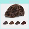 Vintage Leopard Print Bowlerhut Für Damen Mit Warmen Eigenschaften
