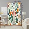 2 Pcs   Versatile Polyester Transparent Curtains for Home Decoration Boho Retro Leaf for Use In Bedrooms and Living Rooms